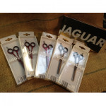 Jaguar Pastell Plus "CHILI" 5"  ES40 tooth White Line Comfort class thinner or texturing scissor.